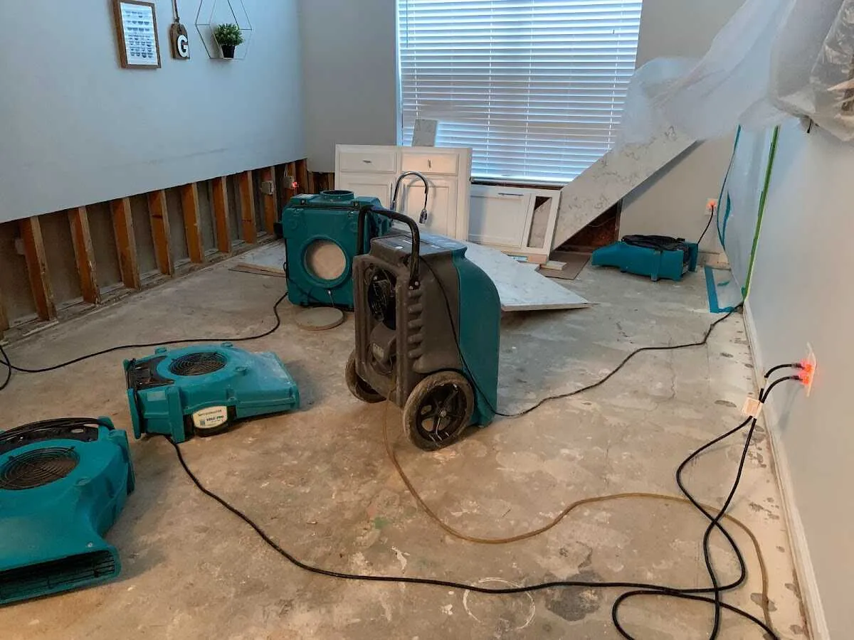 Dehumidifier in flood-cut room for Water Extraction & Removal in Laguna Beach